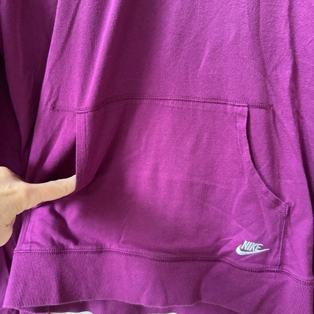 Vintage Nike V-Neck Hooded Long Sleeve Shirt Women’s size Large